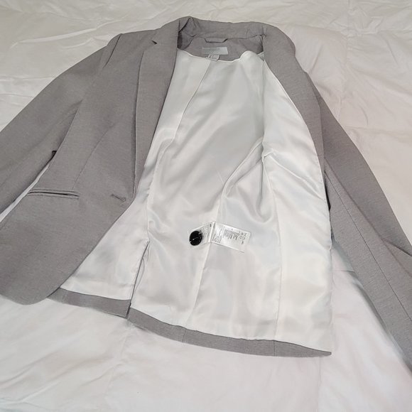 H&M Women Fitted Grey Blazer Size 4 - Picture 5 of 10